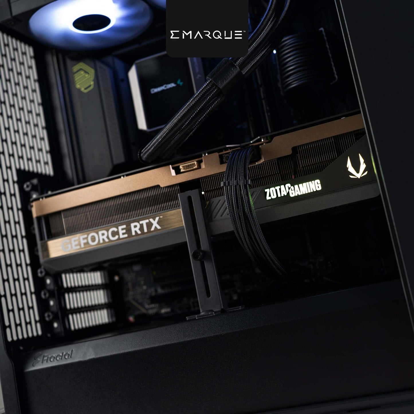 Custom PC build featuring ZOTAC GAMING GeForce RTX 5070 Ti GPU in a Fractal Design North Charcoal Black case, optimized for gaming.
