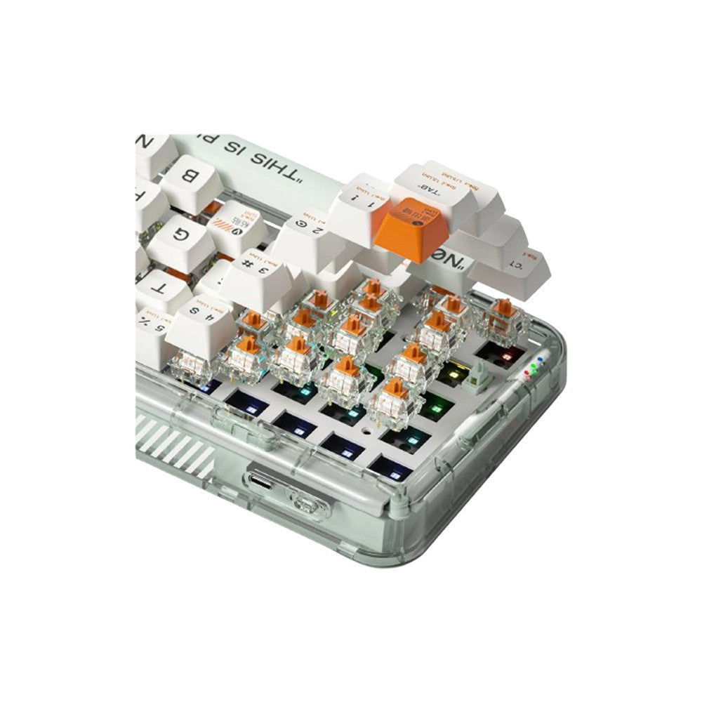 MelGeek Mojo68 Plastic 65% Transparent Mechanical Keyboard