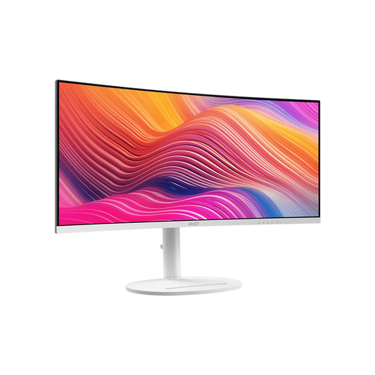 MSI Modern MD342CQPW 34" UWQHD 120Hz VA 1500R Curved White Productivity Monitor