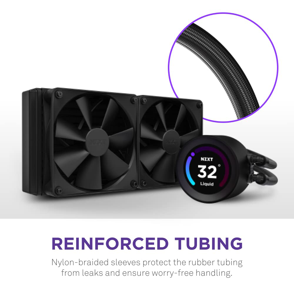 NZXT Kraken Elite 240 AIO CPU 240mm Liquid Cooler - Black