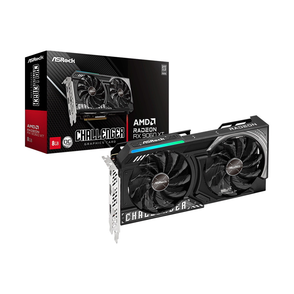 ASRock AMD Radeon™ RX 9060 XT Challenger 8GB GDDR6 OC Graphic Card