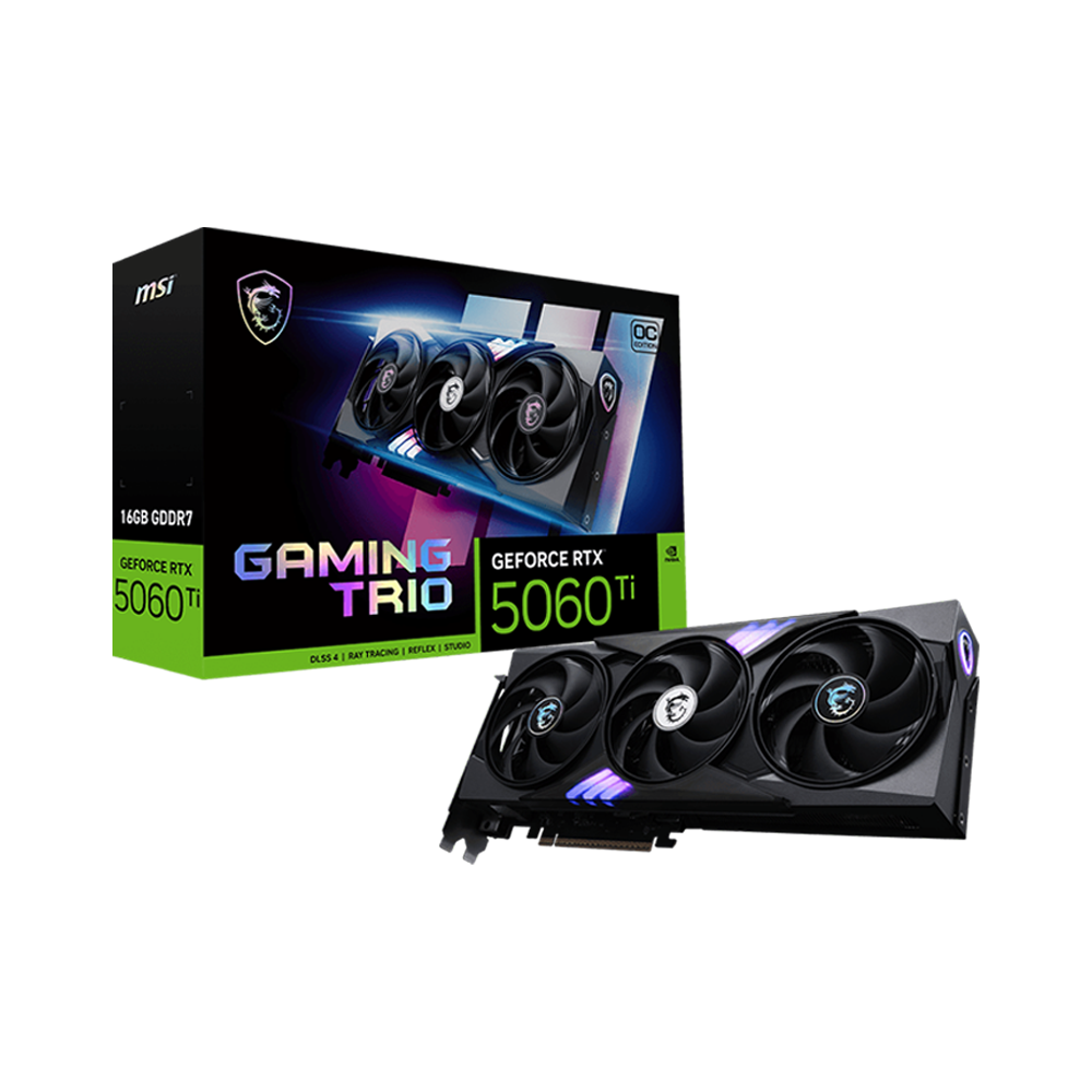 MSI GeForce RTX™ 5060 Ti 16G GAMING TRIO OC 16GB GDDR7 Graphic Card