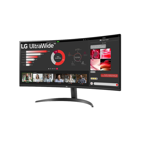 LG UltraWide 34WR50QK 34'' QHD 100Hz 1800R Curved Productivity Monitor
