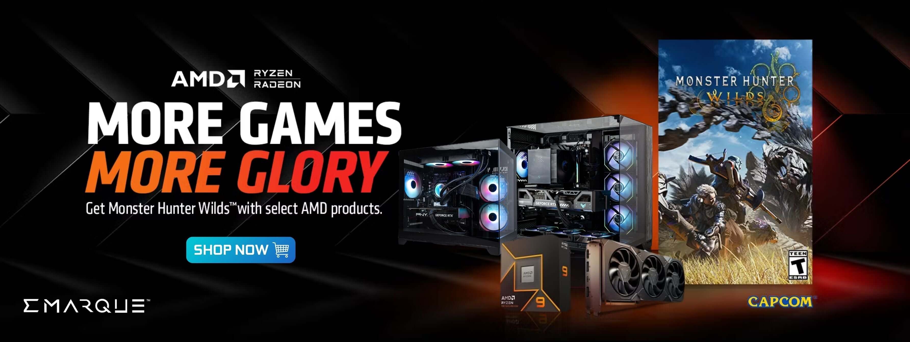 AMD x Monster Hunter Wilds Gaming PCs