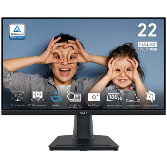MSI PRO MP225 21.5" IPS Panel, 100Hz, Anti-glare - Professional Monitor - EMARQUE - Gaming PC Custom PC Builder Malaysia