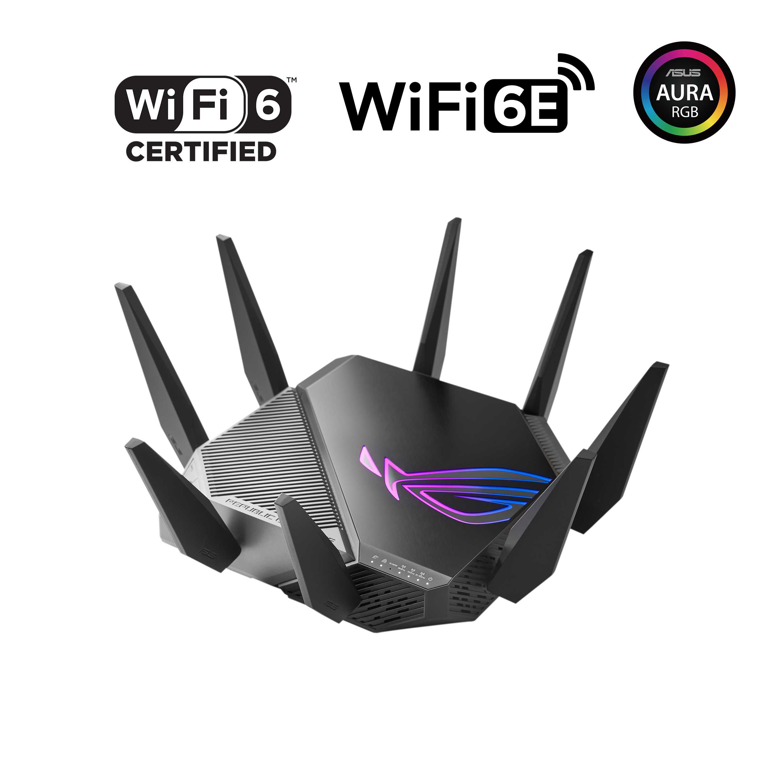 ASUS ROG Rapture WiFi 6 Wireless Gaming Router (GT-AX11000) - Tri-Band 10  Gigabit, 1.8GHz Quad-Core CPU, WTFast, 2.5G Port, AiMesh Compatible