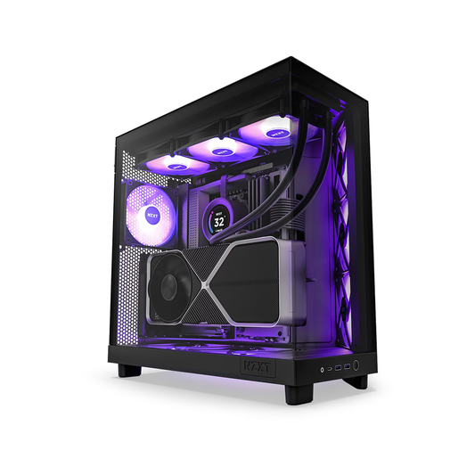 NZXT H6 Flow RGB Compact Dual Chamber Mid-Tower ATX PC Chassis