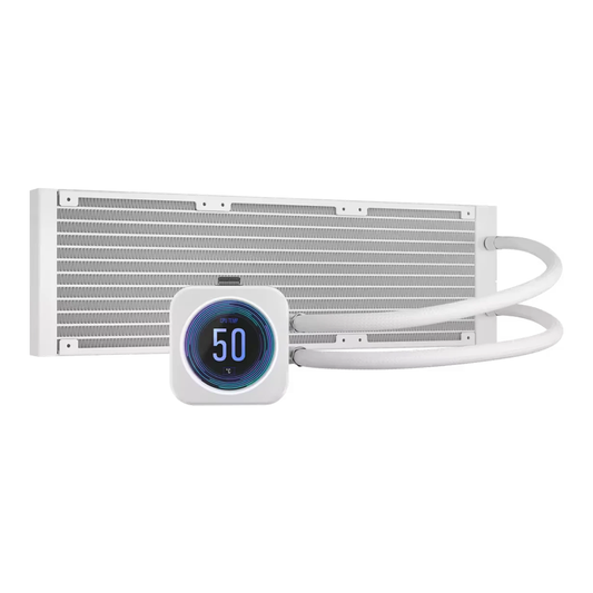 Corsair iCUE H150i Elite LCD XT 360mm RGB AIO CPU Liquid Cooler - White