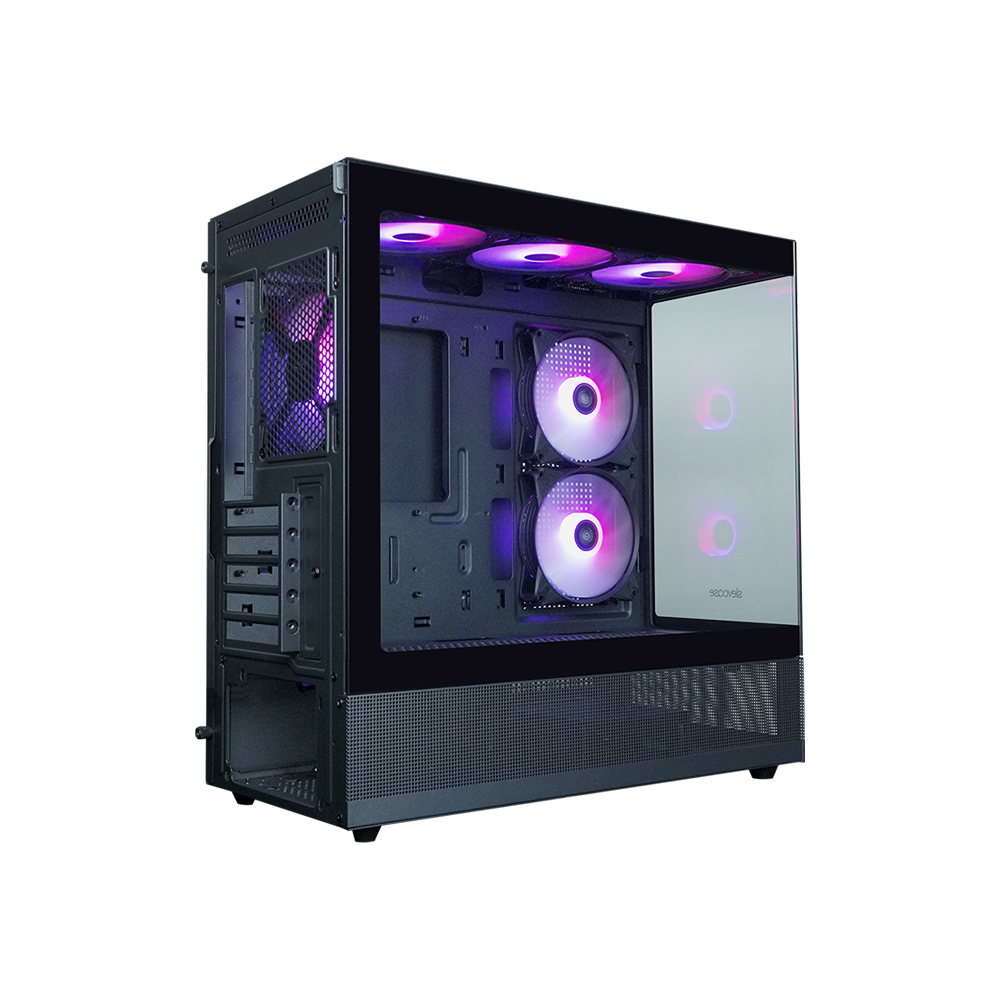 Slevcase Glazing Fantasy Micro-ATX PC Chassis - Black
