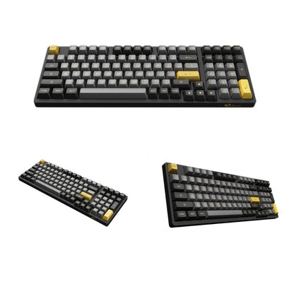 Akko Black & Gold 3098B Plus Mechanical Keyboard - V3 Cream Yellow Pro