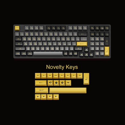 Akko Black & Gold 3098B Plus Mechanical Keyboard - V3 Cream Yellow Pro