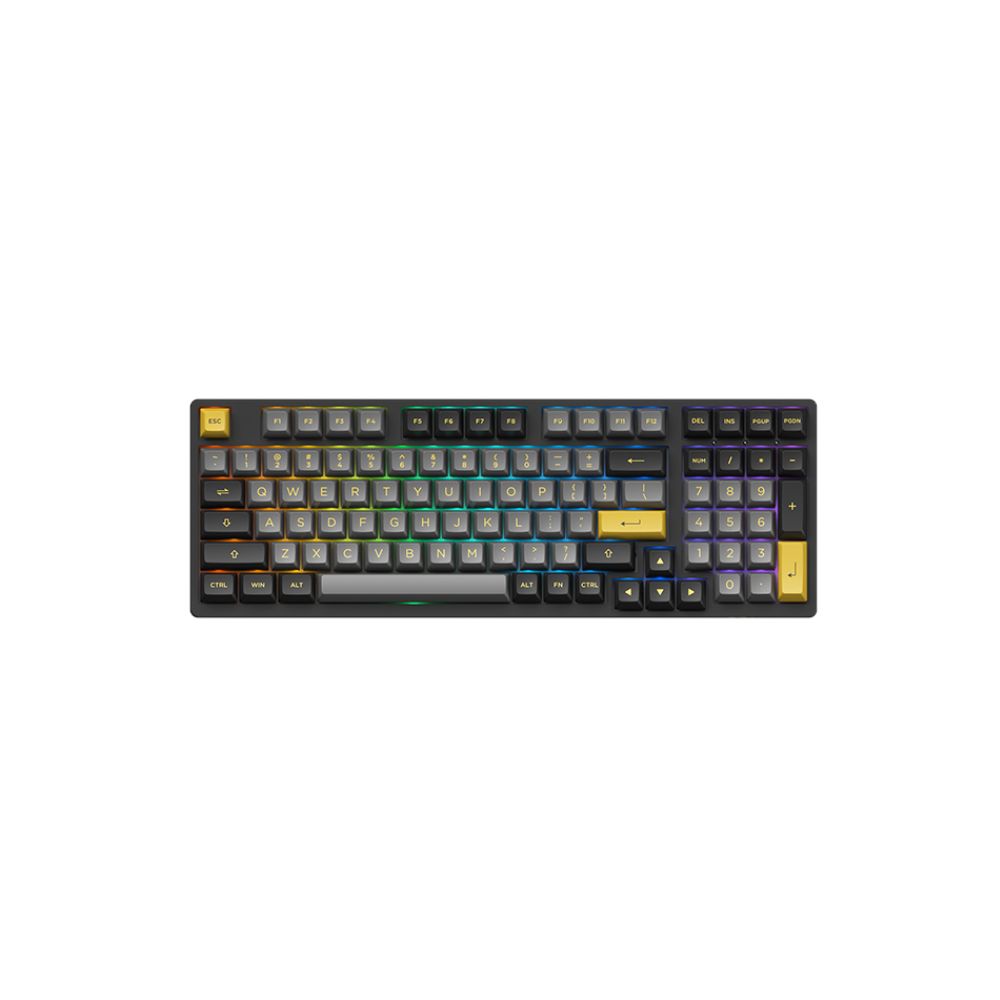 Akko Black & Gold 3098B Plus Mechanical Keyboard - V3 Cream Yellow Pro