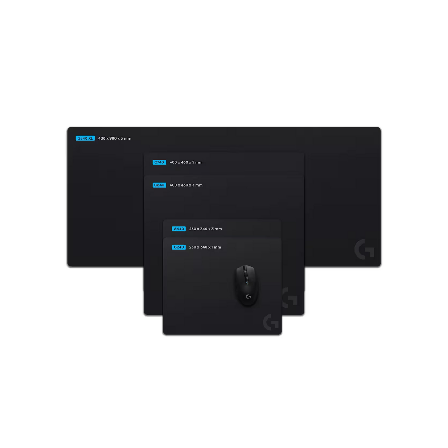 Logitech G740 Thick Large Cloth Gaming Mousepad - Black