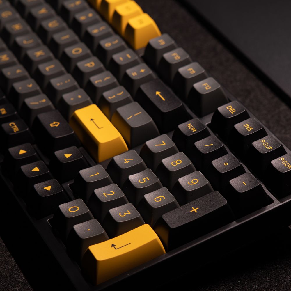 Akko Black & Gold 3098B Plus Mechanical Keyboard - V3 Cream Yellow Pro