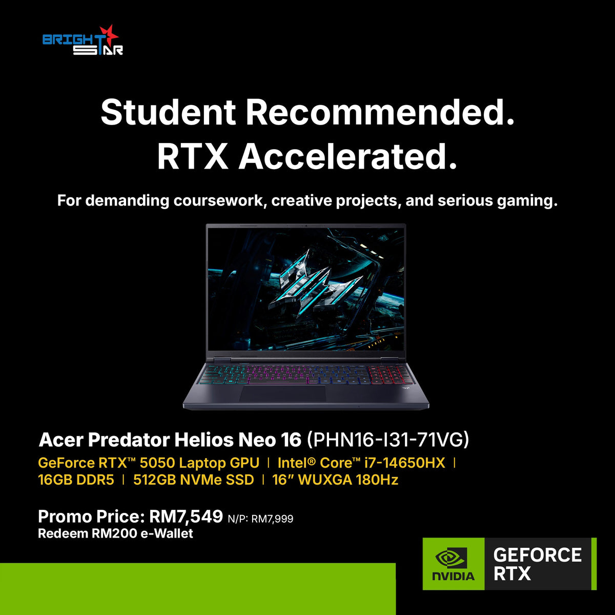 Acer Predator Helios Neo 16 AI Gaming Laptop [PHN16-I31-71VG]