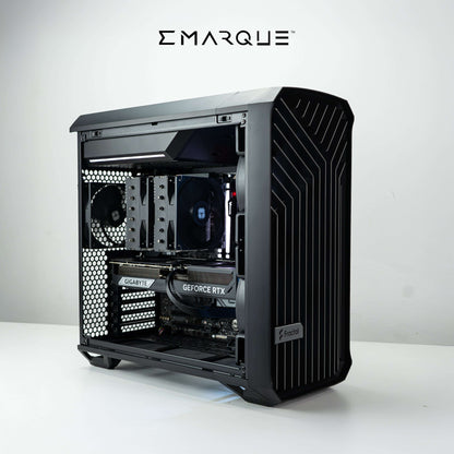 High-performance PC with AMD Ryzen 7 9800X3D and GeForce RTX 5080 in Fractal Design Torrent chassis, perfect for gaming and productivity.