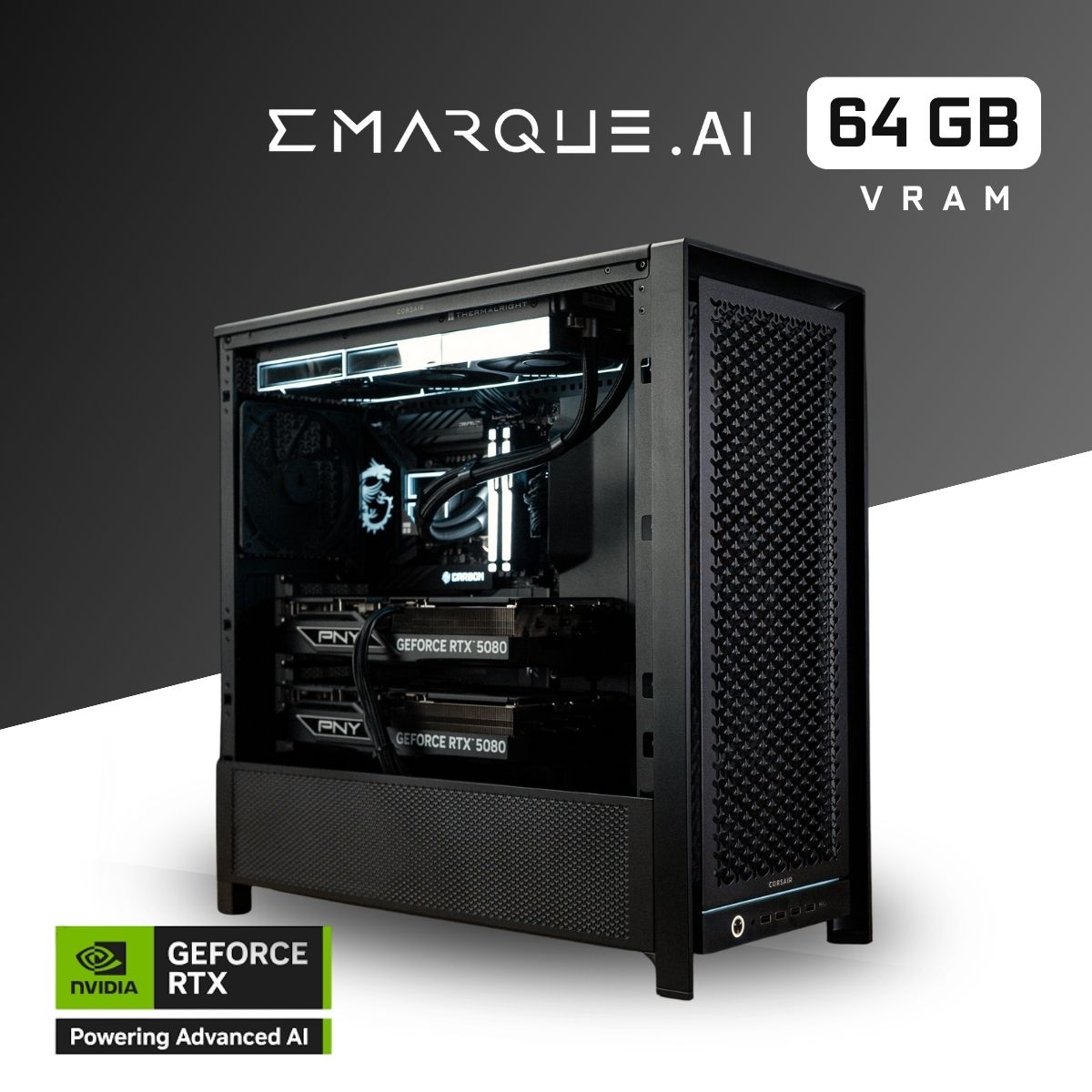 WORK 9 - AMD Ryzen 9 9950X3D / 2x GeForce RTX 5090 32GB Workstation PC