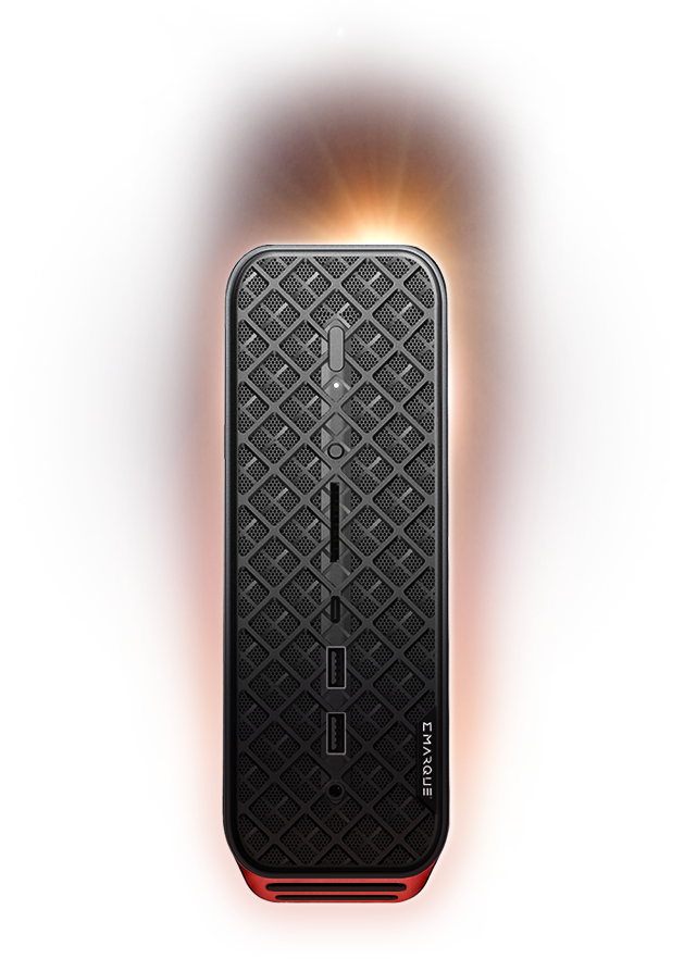 EMARQUE AI Eclipse local AI workstation, front view
