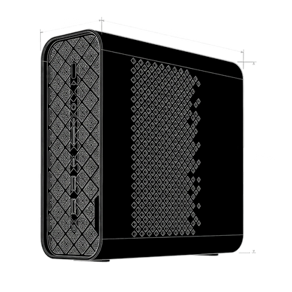 EMARQUE AI Eclipse front and rear panel line drawings with dimensions