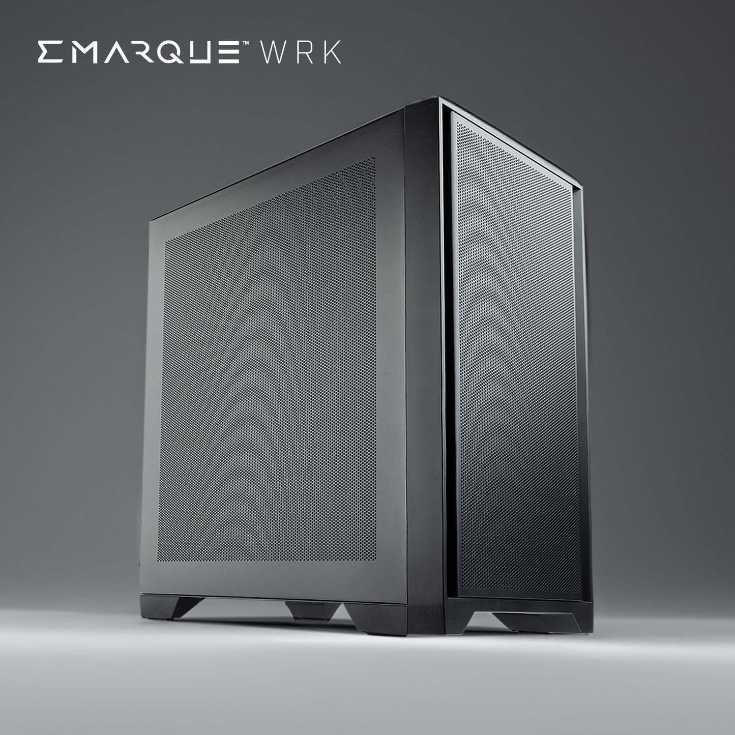 EMARQUE WRK Workstation PC with Intel Core i5-14400F and GeForce RTX 5060 in Tecware NEO M2 MATX case, optimized for productivity.