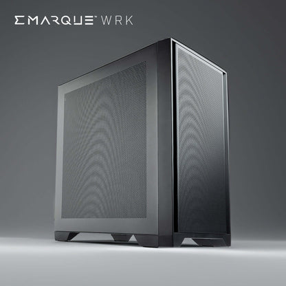 EMARQUE WRK Workstation PC with Intel Core i5-14400F and GeForce RTX 5060 in Tecware NEO M2 MATX case, optimized for productivity.