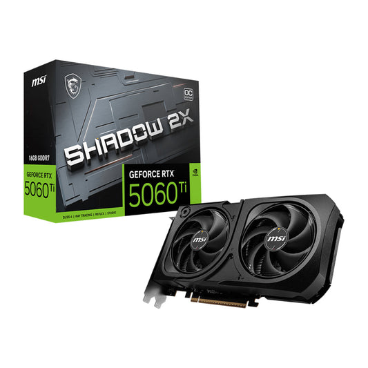 MSI GeForce RTX™ 5060 Ti 16G Shadow 2X OC Plus 16GB GDDR7 Graphics Card