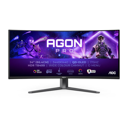 AOC AG346UCD 34" WQHD 175Hz QD-OLED Curved Gaming Monitor