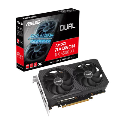 ASUS Dual Radeon™ RX 6500 XT V2 OC Edition 4GB GDDR6 Graphics Card