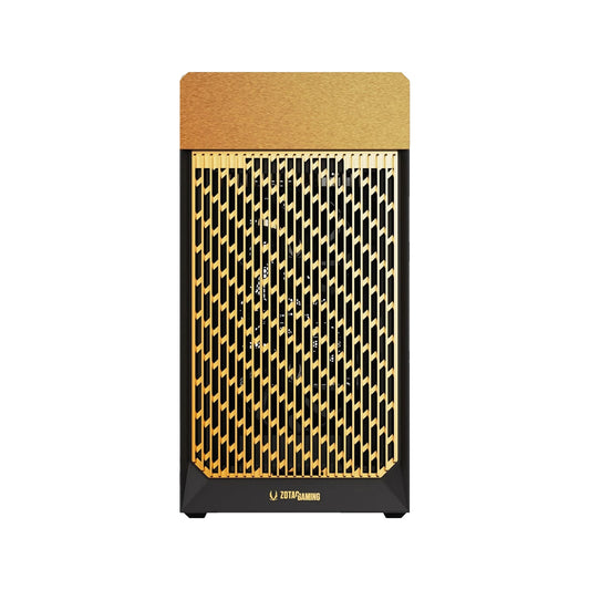 Zotac Gaming Alloy mATX PC Chassis [Black Gold/White Silver]