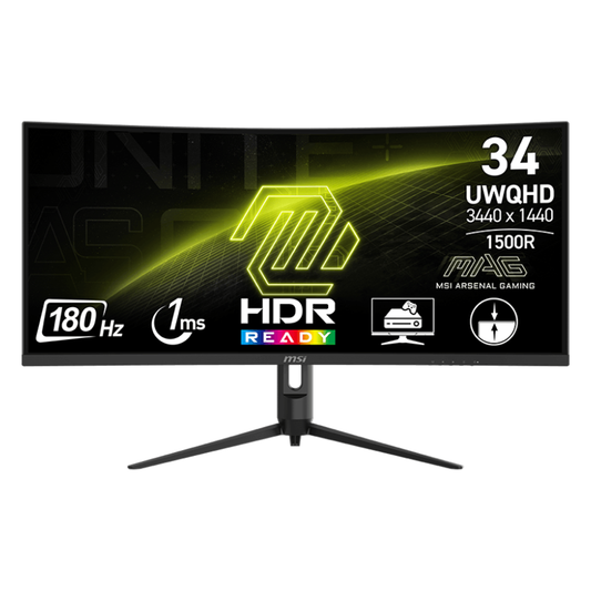 MSI MAG 342CQR E2 34'' UWQHD 180Hz VA 1500R Curved Gaming Monitor