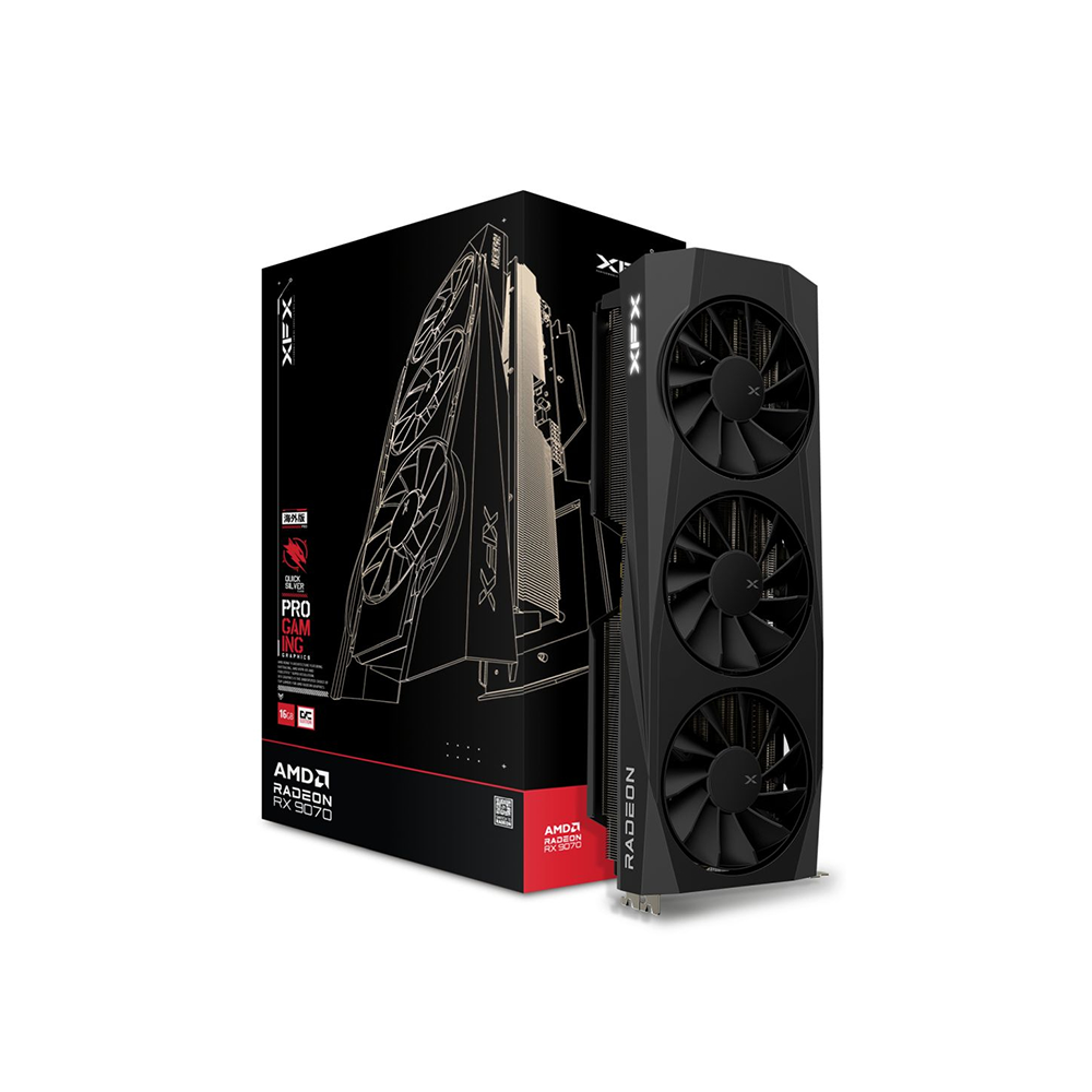 XFX QuickSilver AMD Radeon RX 9070 OC Gaming Edition 16GB GDDR6 Graphic Card