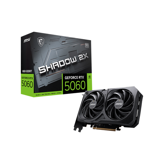 MSI GeForce RTX 5060 8GB GDDR7 SHADOW 2X OC Graphic Card