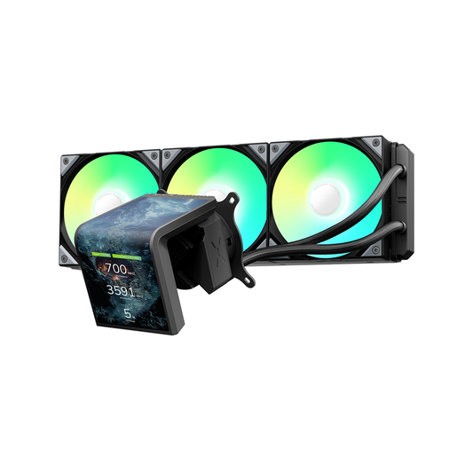 TRYX PANORAMA SE ARGB 360mm Rotatable AMOLED Screen Liquid Cooler [Black/White]