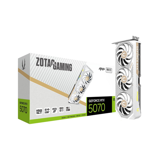 Zotac GAMING GeForce RTX 5070 AMP White Edition 12GB GDDR7 Graphics Card