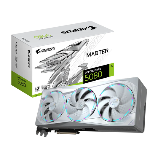 GIGABYTE Aorus GeForce RTX™ 5080 Master Ice 16GB GDDR7 Graphic Card