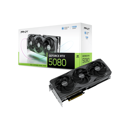 PNY GeForce RTX™ 5080 Triple Fan 16GB GDDR7 Graphic Card