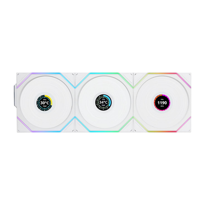 Lian Li UNI FAN TL Wireless LCD 3 x 120MM Cooling Fan [Black/White]