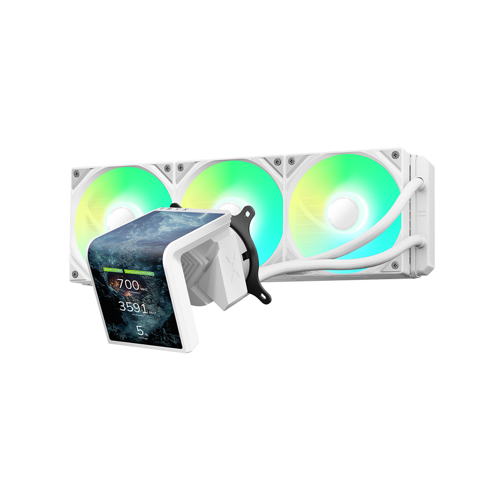 TRYX PANORAMA SE ARGB 360mm Rotatable AMOLED Screen Liquid Cooler [Black/White]