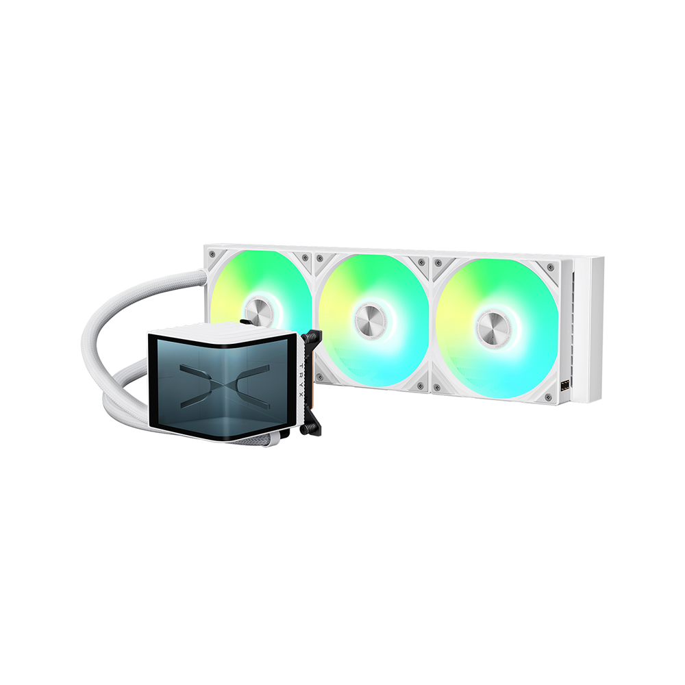 TRYX PANORAMA ARGB 360mm L-shaped AMOLED Screen Liquid Cooler [Black/White]