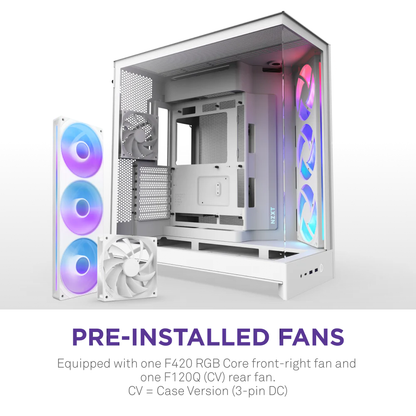 NZXT H9 Flow RGB ATX Desktop Chassis [Black/White]