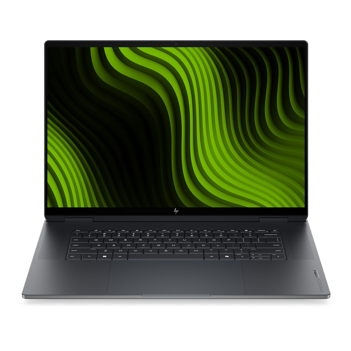 HP OmniBook Ultra 16 NVIDIA RTX Spark AI laptop, front view, 16 inch display open