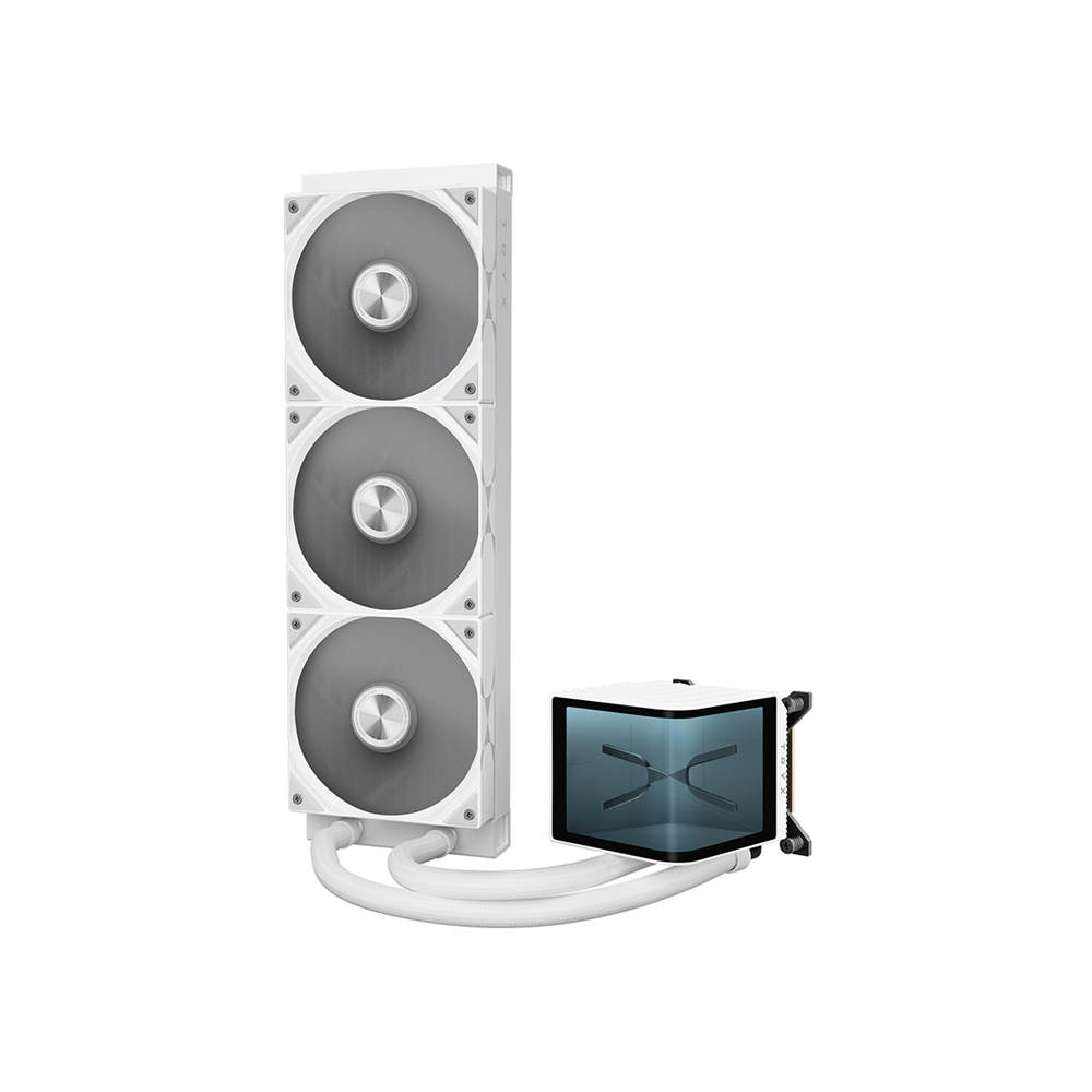 TRYX PANORAMA 360mm L-shaped AMOLED Screen Liquid Cooler [Black/White]
