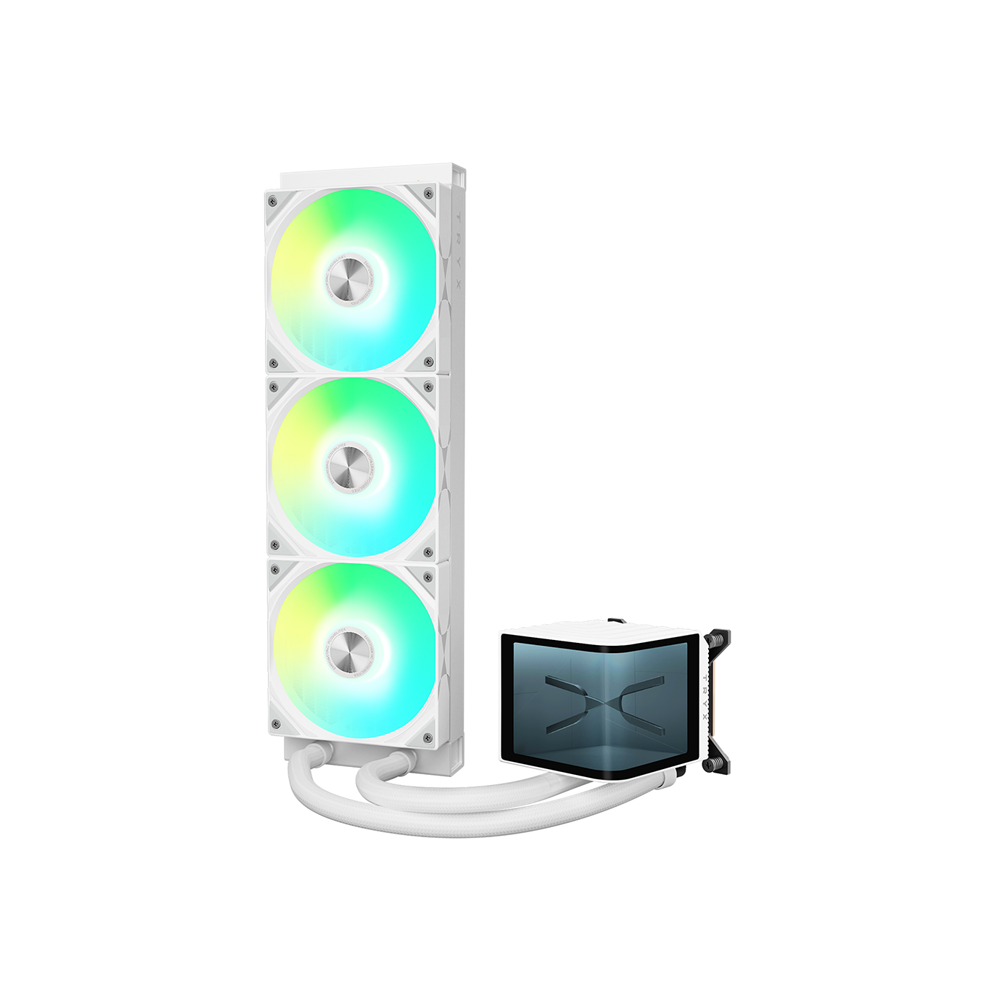 TRYX PANORAMA ARGB 360mm L-shaped AMOLED Screen Liquid Cooler [Black/White]
