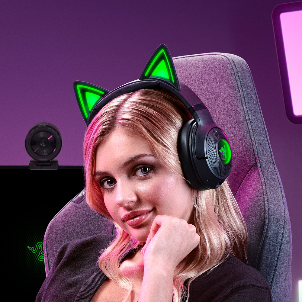 Razer Kraken Kitty V2 BT Wireless Bluetooth RGB Headset [Black/White]