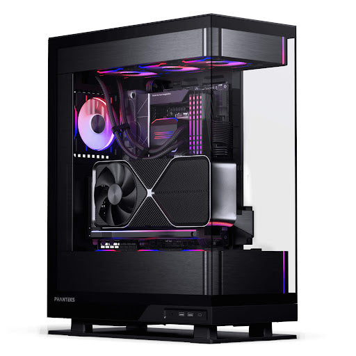 EVOLV ASTRAL Gaming PC with AMD Ryzen 7 9800X3D and ROG RTX 5090, in Phanteks Evolv Series X2 ATX Black chassis.