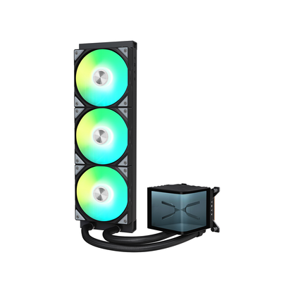 TRYX PANORAMA ARGB 360mm L-shaped AMOLED Screen Liquid Cooler [Black/White]