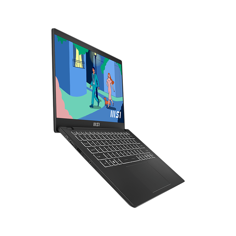 MSI Modern 15 Productivity Laptop / 15.6 FHD IPS 60HZ / R5-7430U / 16GB DDR4 / 512GB PCIE G4X4 NVME SSD / AMD RADEON