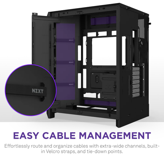 NZXT H9 Flow RGB ATX Desktop Chassis [Black/White]