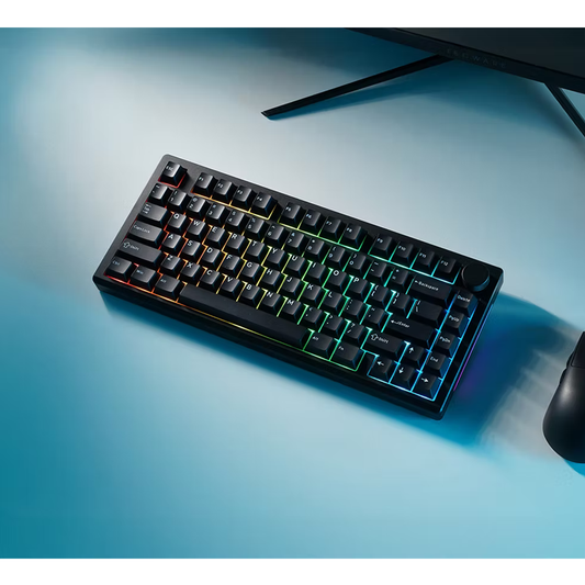 Tecware Alloy75 Linear Red Full CNC Aluminum Mechanical Keyboard - Black