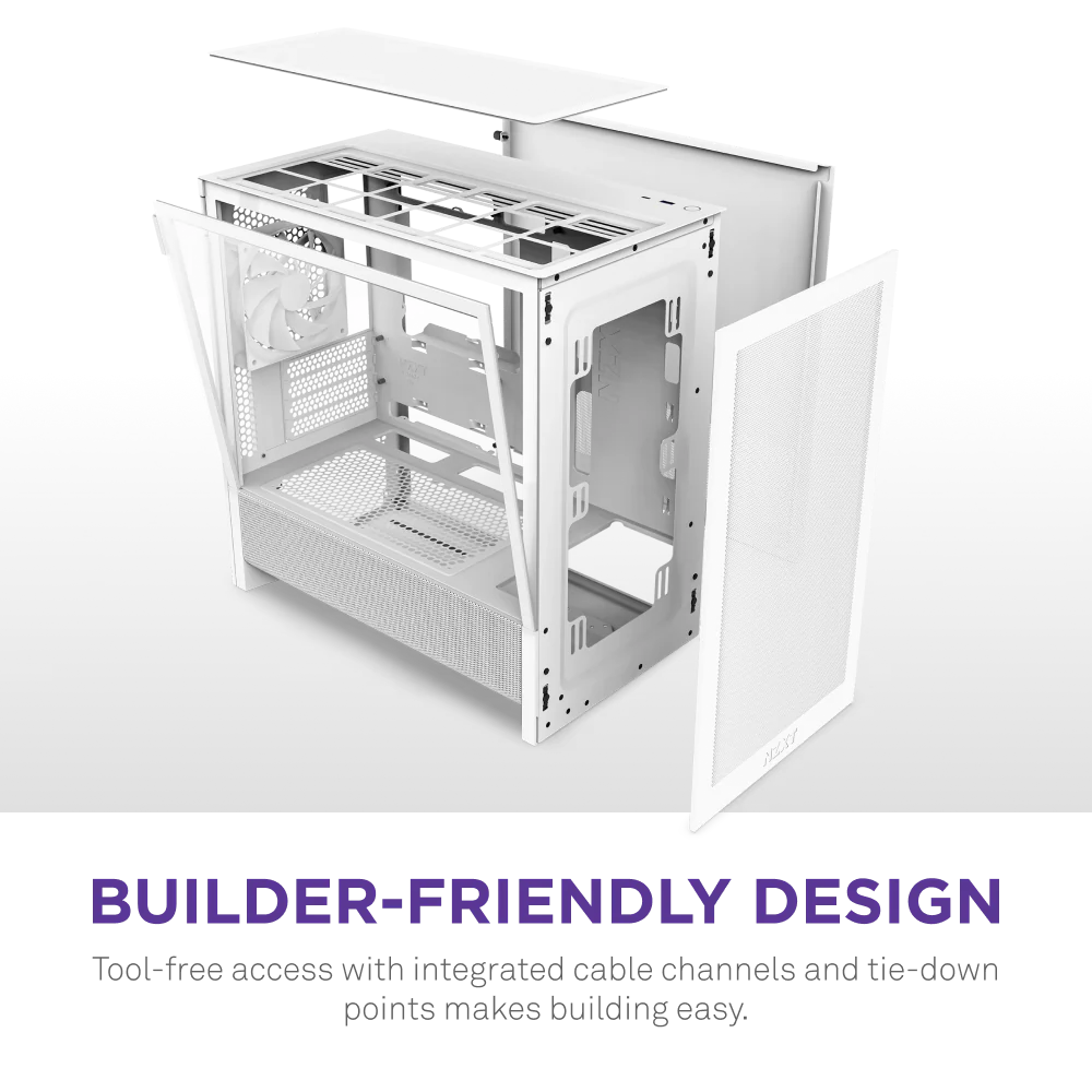 NZXT H3 Flow Micro-ATX Desktop Chassis [Black/White]